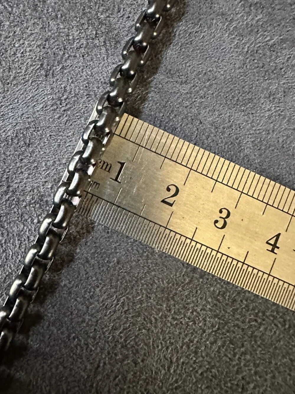 David Yurman Box Chain Bracelet in Darkened Sterling Silver and Stainless Steel